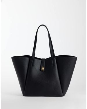 ASOS Borsa Shopping Nera Con Ali E Lucchetto - Nero