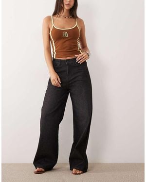 Dickies Vaqueros Holgados De Pernera Ancha Con Lavado Negro Descolorido - Azul