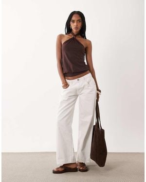 Cotton On Ada Beaded Halter - White