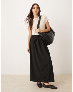 ASOS – hybrid-maxikleid - Schwarz