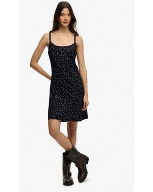 Superdry Printed Cami Mini Dress - Black