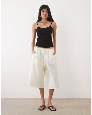 ASOS Long Line Bermuda Short - Natural