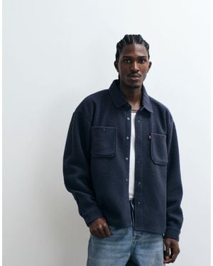 Levi's Chemise en imitation peau - Bleu