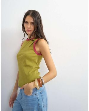 TOPSHOP Tipping Slim Tank - Multicolour