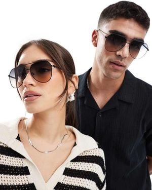 A.J. Morgan Aces Up Aviator Sunglasses - Black
