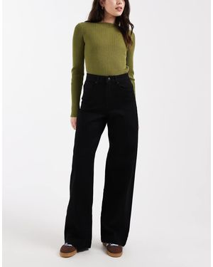 ONLY Madison High Waist Wide Leg Jeans - Black