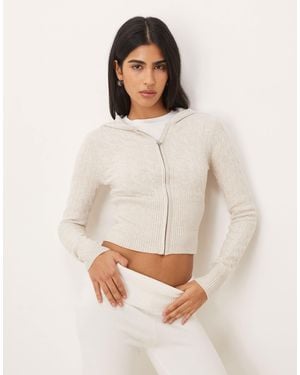 Hollister Gilly hicks – leichter, kombinierbarer strickpullover - Weiß