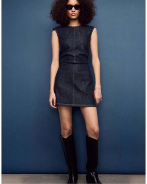 Stradivarius Short Denim Dress - Blue