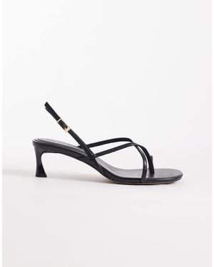 ASOS Haven Strappy Kitten Heeled Sandals - Metallic