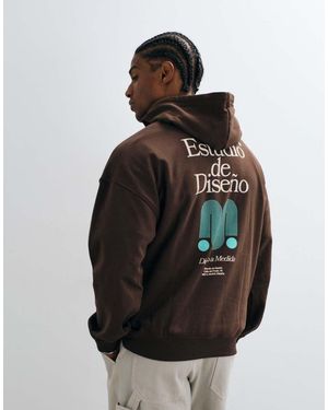Only & Sons Relaxed Fit Hoodie With Deseno Back Print - Black