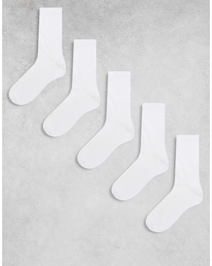 ASOS 5 Pack Cotton Rich Socks - White
