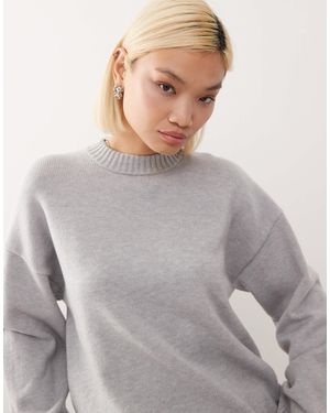Monki – oversize-pullover - Grau