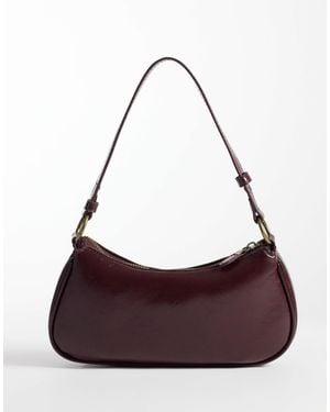 Mango Teen Faux Leather Shoulder Bag - Purple