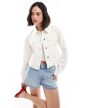 Miss Selfridge Denim Girlfriend Jacket - White