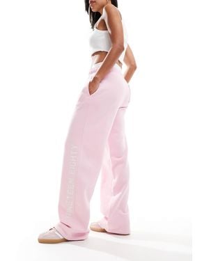 PacSun Sport Slogan Wide Leg Tracksuit Pants - Pink