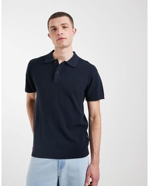Blend 100% Cotton Regular Fit Knitted Polo - Blue
