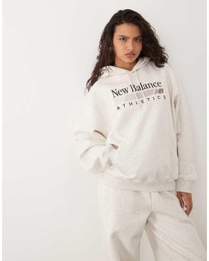 New Balance Trackside Fleece Hoodie - Natural