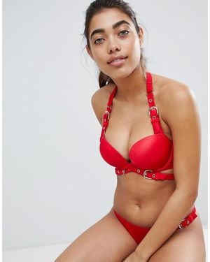 Ann Summers Eleko Triple Boost Bikini Top - Red