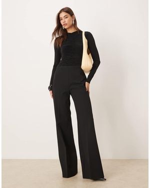 Mango Jumpsuit Met Textuur En Lange Mouwen - Wit