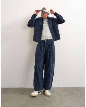 TOPMAN Pantaloni Barrel Fit - Blu