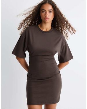Stradivarius Short T-Shirt Dress - Brown