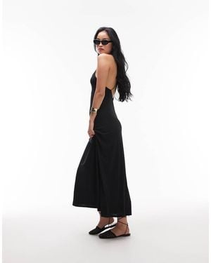 TOPSHOP Cami Maxi Low Back Detail Dress - White