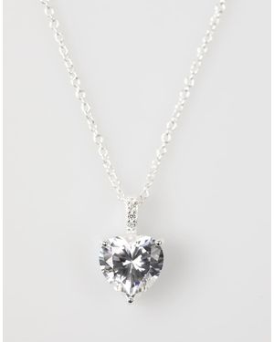 Lovisa Sterling Cubic Zirconia Heart Necklace - White