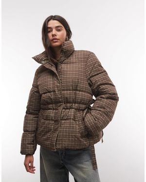 Collusion Pufferjacke mit schleifendetail - Braun