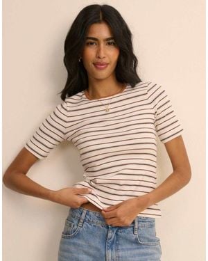 Nobody's Child And Striped T-Shirt - Natural