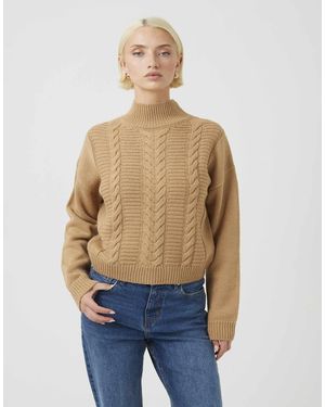 Brave Soul Rollkragen-zopfpullover - Blau