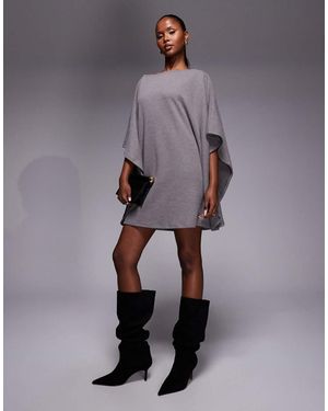 ASOS Supersoft Cape Mini Dress - Grey