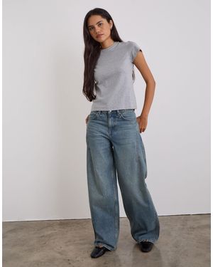 Motel Low Slung Roomy Jeans - Blue