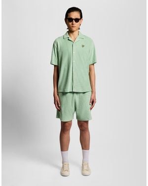 Lyle & Scott Mid Bottoms Honeycomb Towelling Short - Green