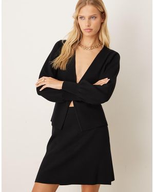 Vila A-line Knitted Mini Skirt Co-ord - Black