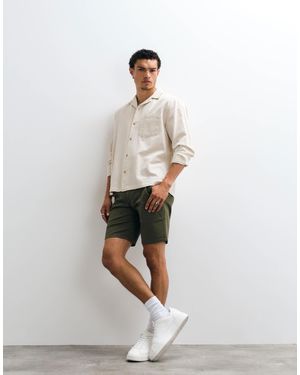 Farah Hawk Straight Leg Twill Shorts - White