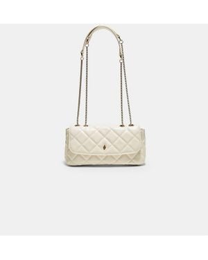 Stradivarius Quilted Chain Crossbody Bag - White