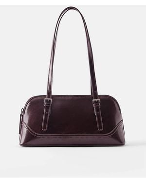Pull&Bear Borsa Bowling Da Spalla Bordeaux - Viola