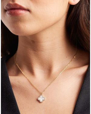 Accessorize Collar Con Colgante De Trébol Chapado En Oro De 14 Quilates De La Colección Z De - Neutro
