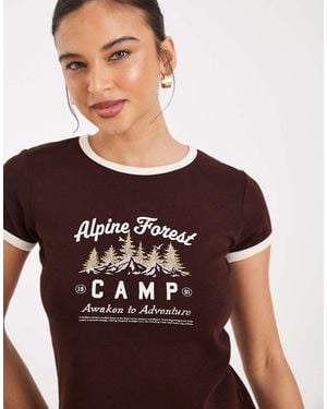 Cotton On Cabin Graphic Baby T-Shirt - Brown