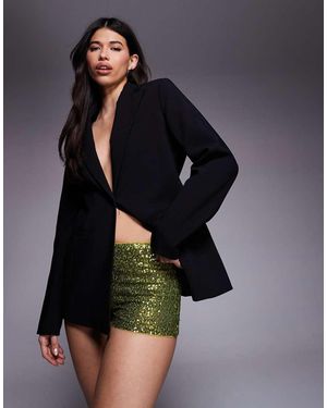 ASOS Allover Sequin Mini Shorts - Black