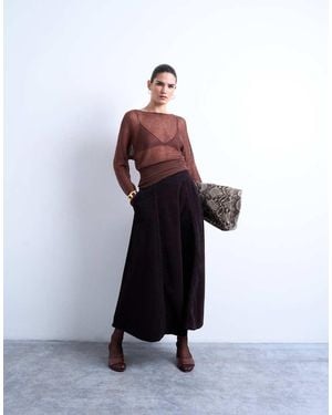 TOPSHOP Full Circle Maxi Skirt - White