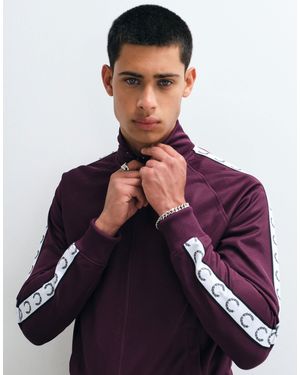 Fred Perry Contrast Tape Track Jacket - Blue