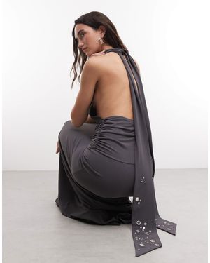 Weekday – neckholder-maxikleid - Schwarz