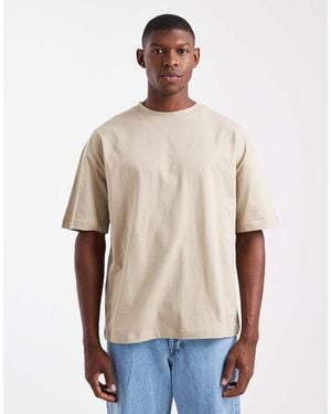 ASOS Camiseta Color Piedra Extragrande Básica De -Neutro