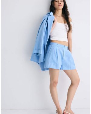 Stradivarius Smart Rustic Shorts - Blue