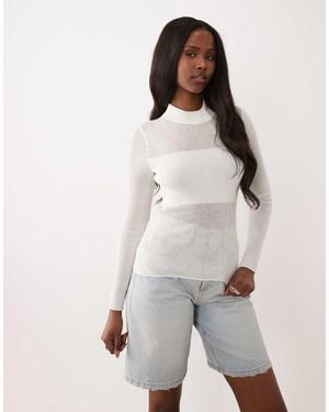 HUGO Long Sleeve Top - White
