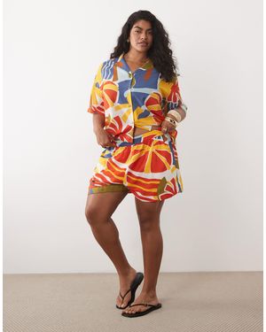 ASOS Asos Design Curve Beach Shorts - Orange