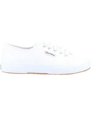 Superga 2750 Tumbled Leather Shoe - White