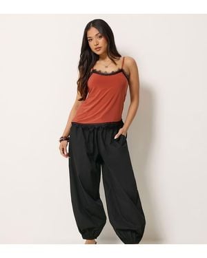 PixieGirl Petite Poplin Balloon Trousers - Black