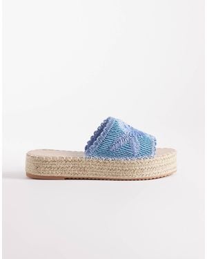 South Beach Platform Sandals - Blue
